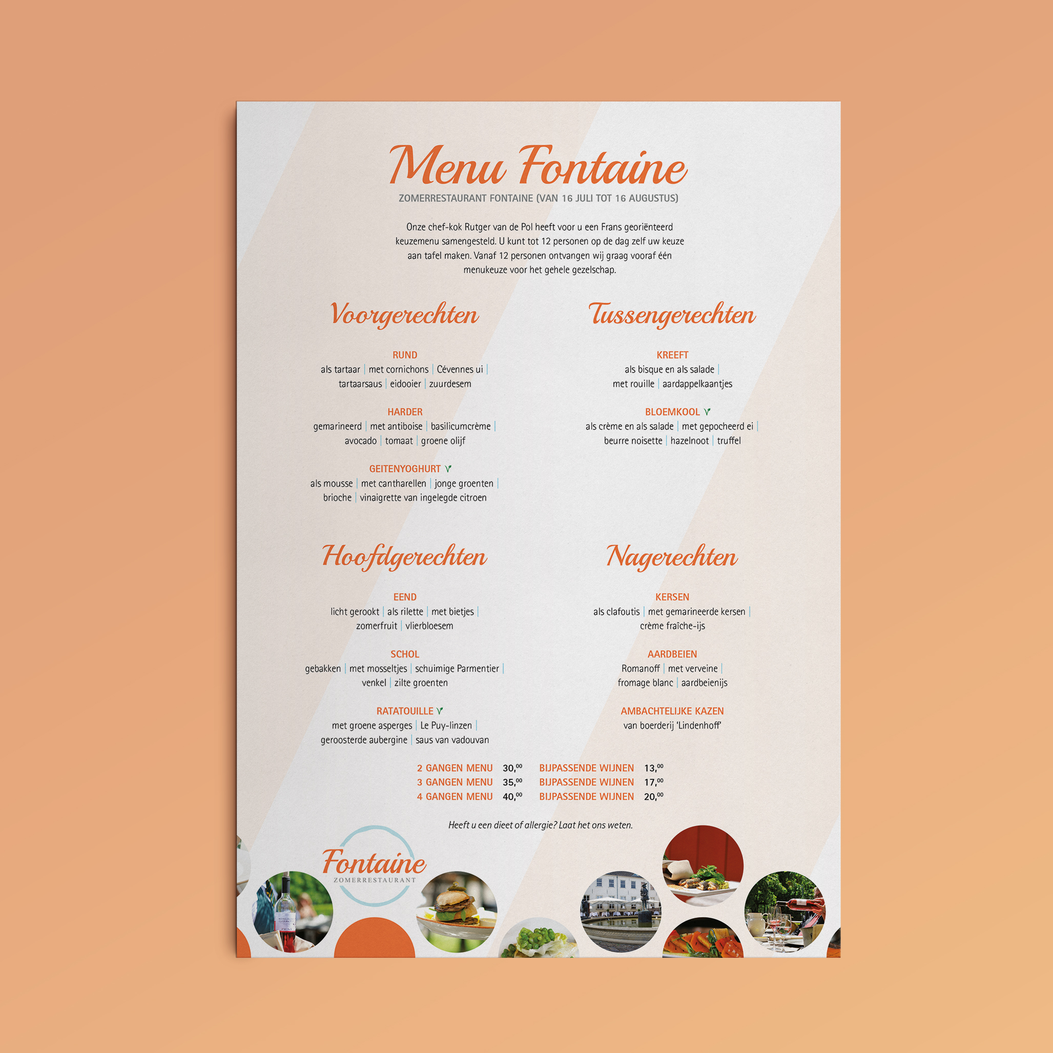 Menu Fontaine